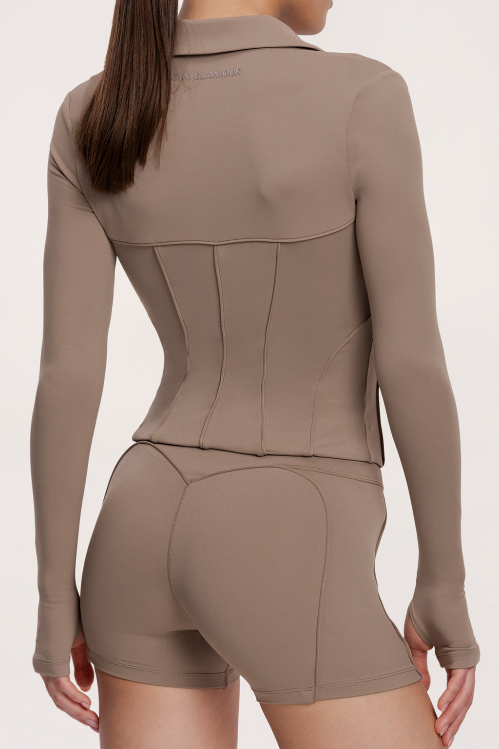Zip majica pilates era warm beige