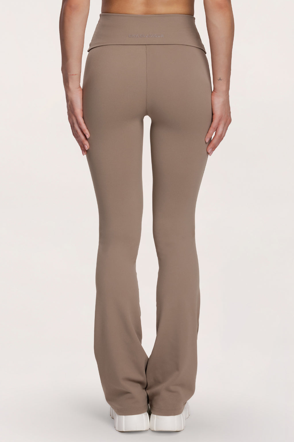 Zvonolike tajice pilates era warm beige