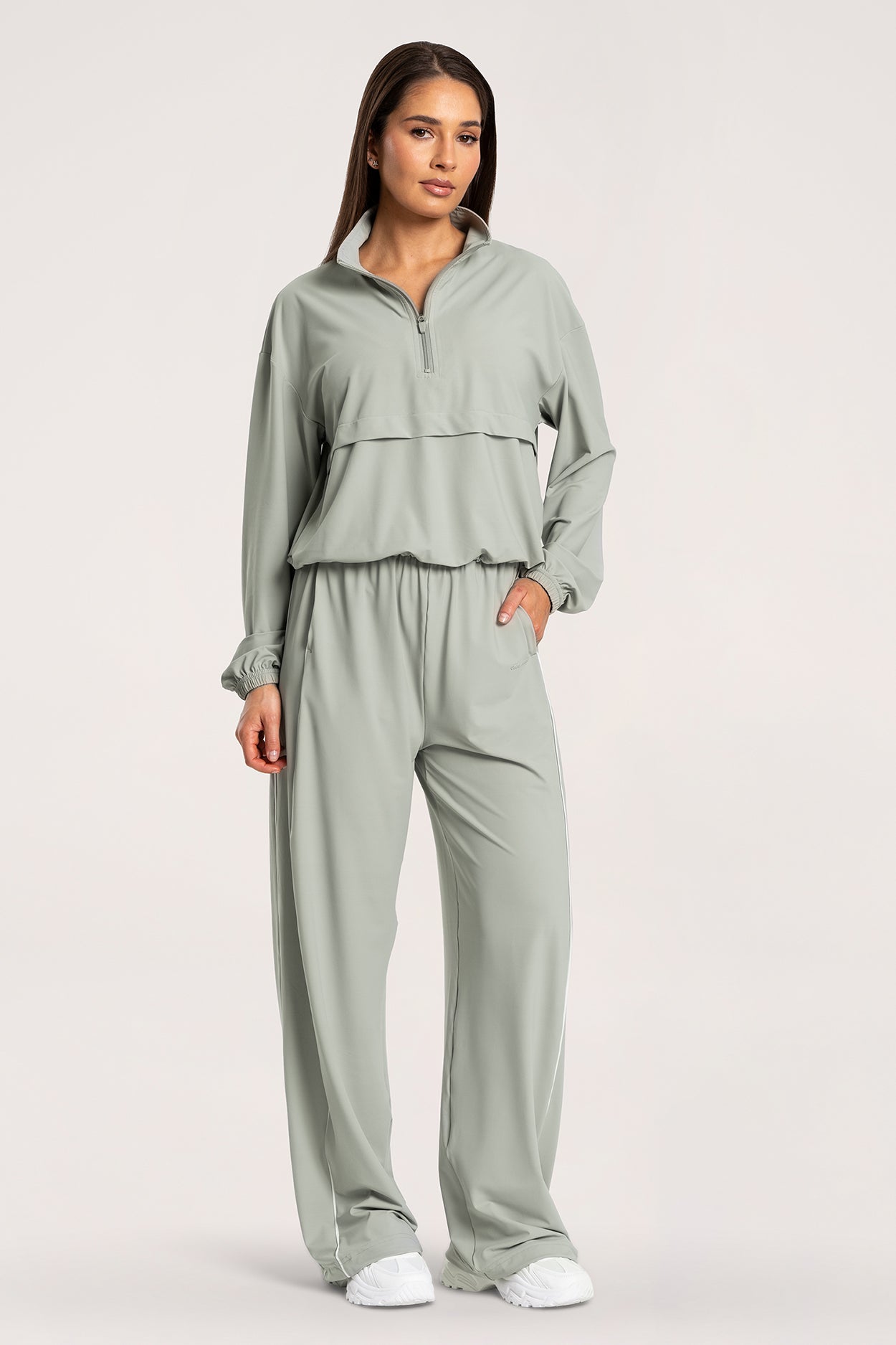 Hlače slick UN1FORM olive grey