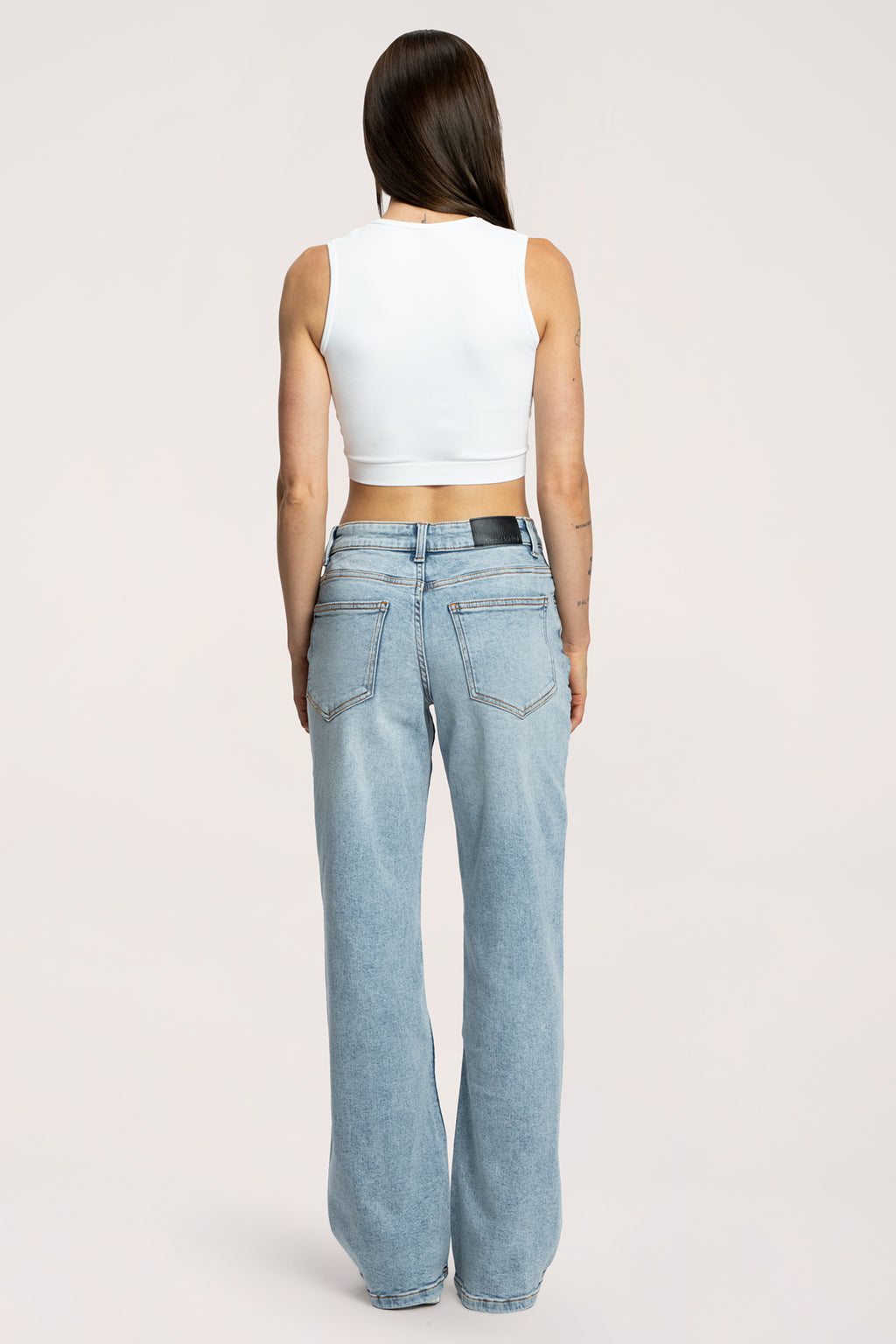 Wide traperice niskog struka light blue