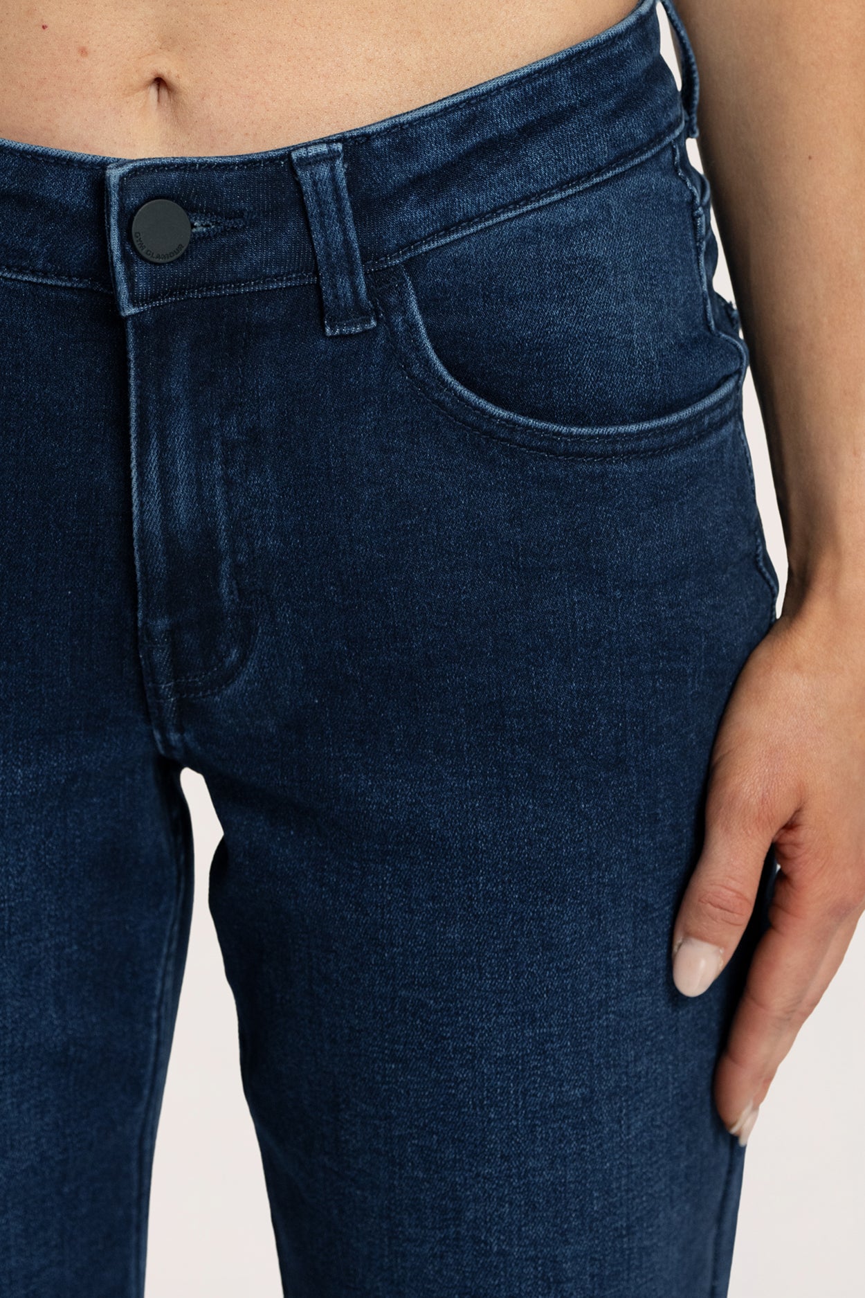 Wide traperice s niskim strukom navy blue