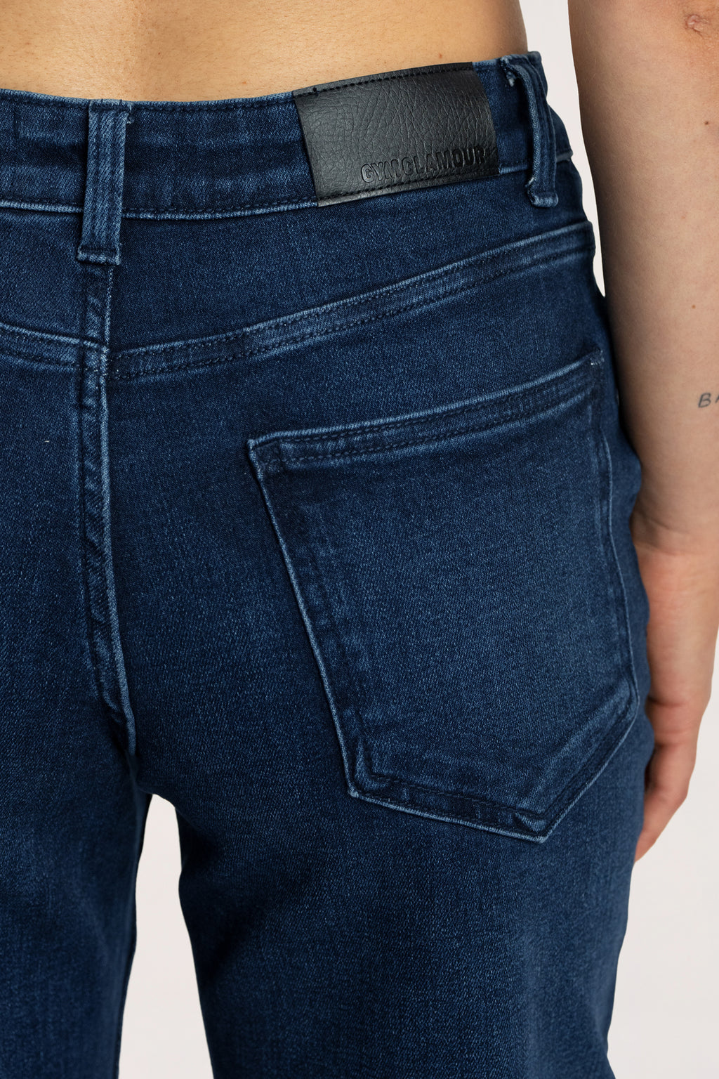 Wide traperice s niskim strukom navy blue