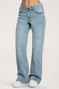 Wide traperice niskog struka light blue long