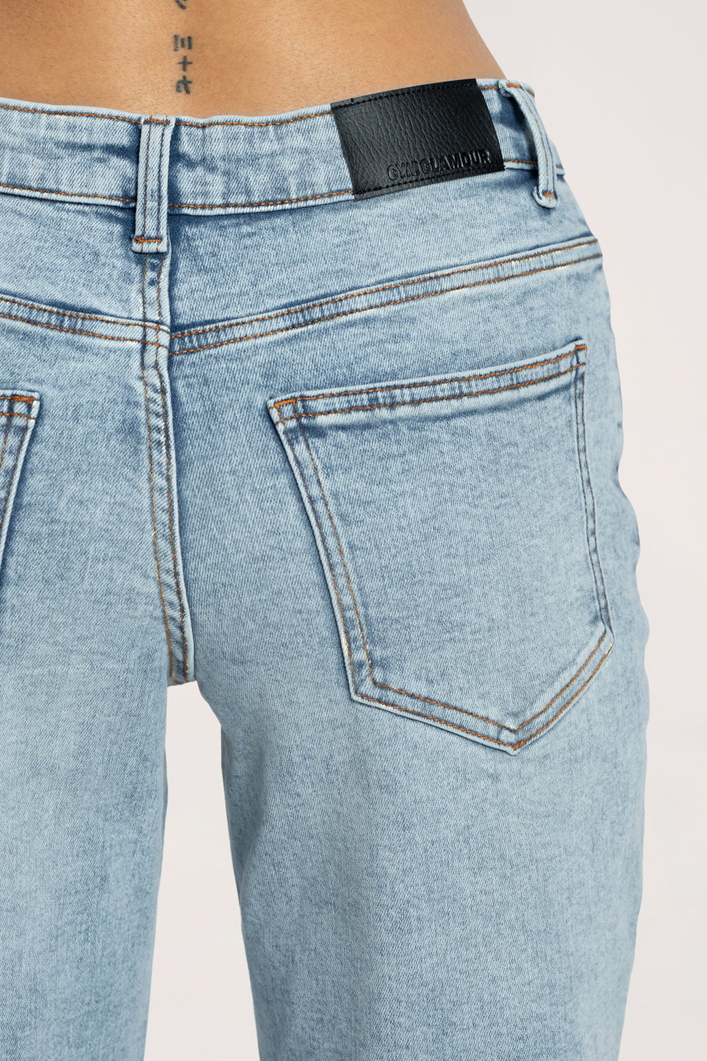 Wide traperice niskog struka light blue long