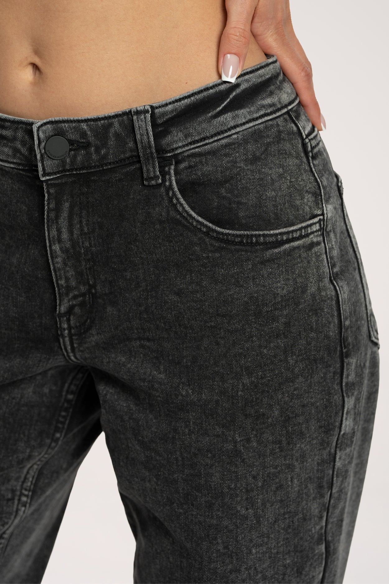 Wide traperice niskog struka grey long