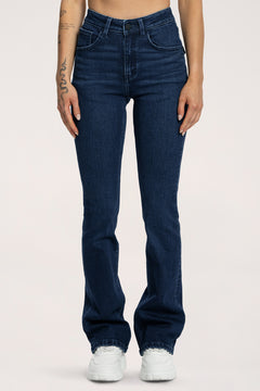 Zvonolike traperice push up navy blue