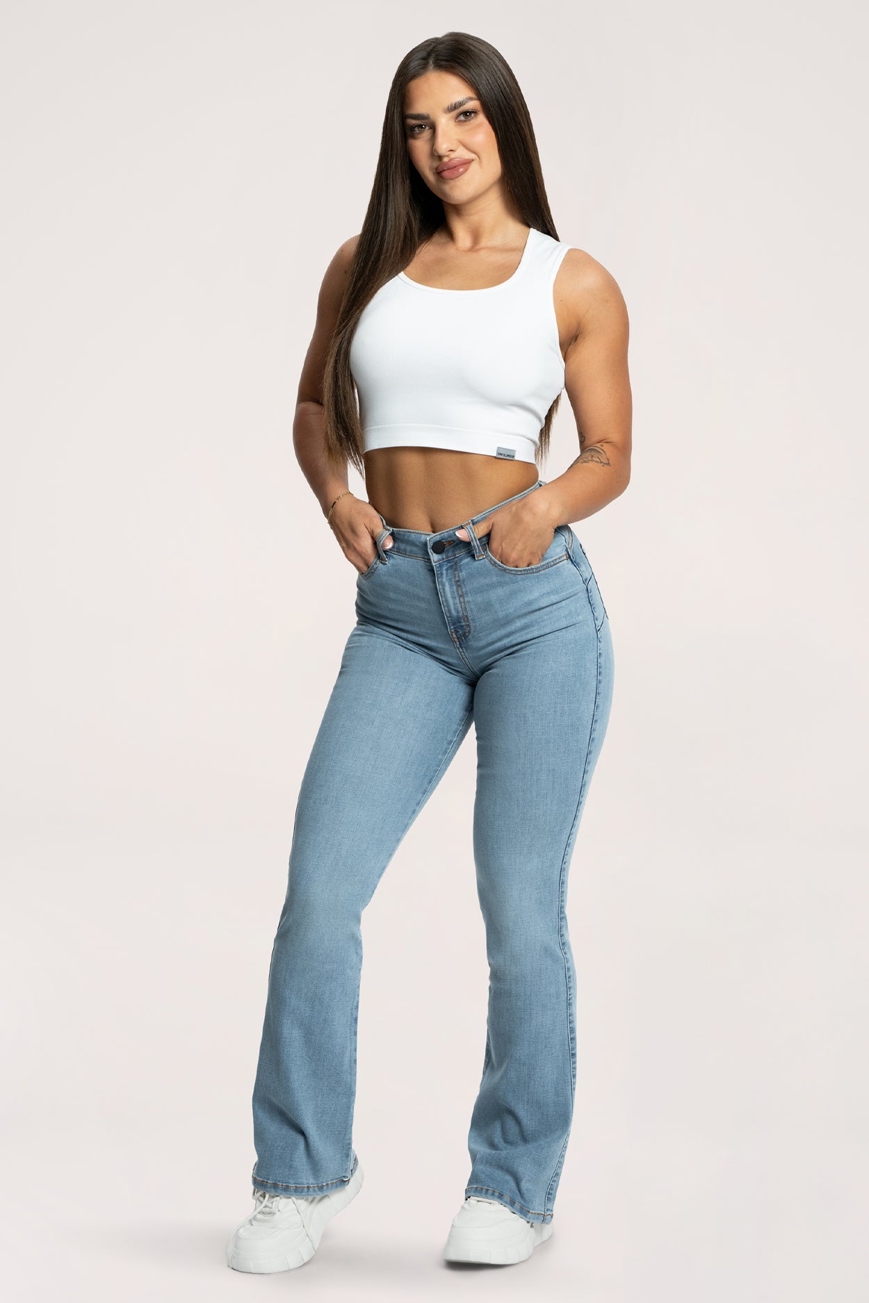 Zvonolike traperice perfect slim light blue