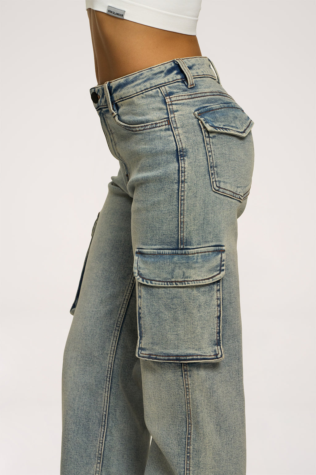 Traperice cargo washed blue