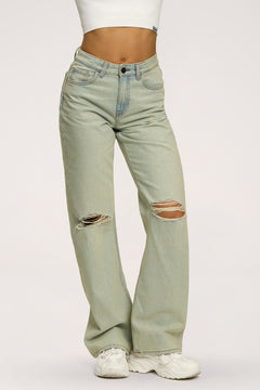 Traperice wide relaxed light green