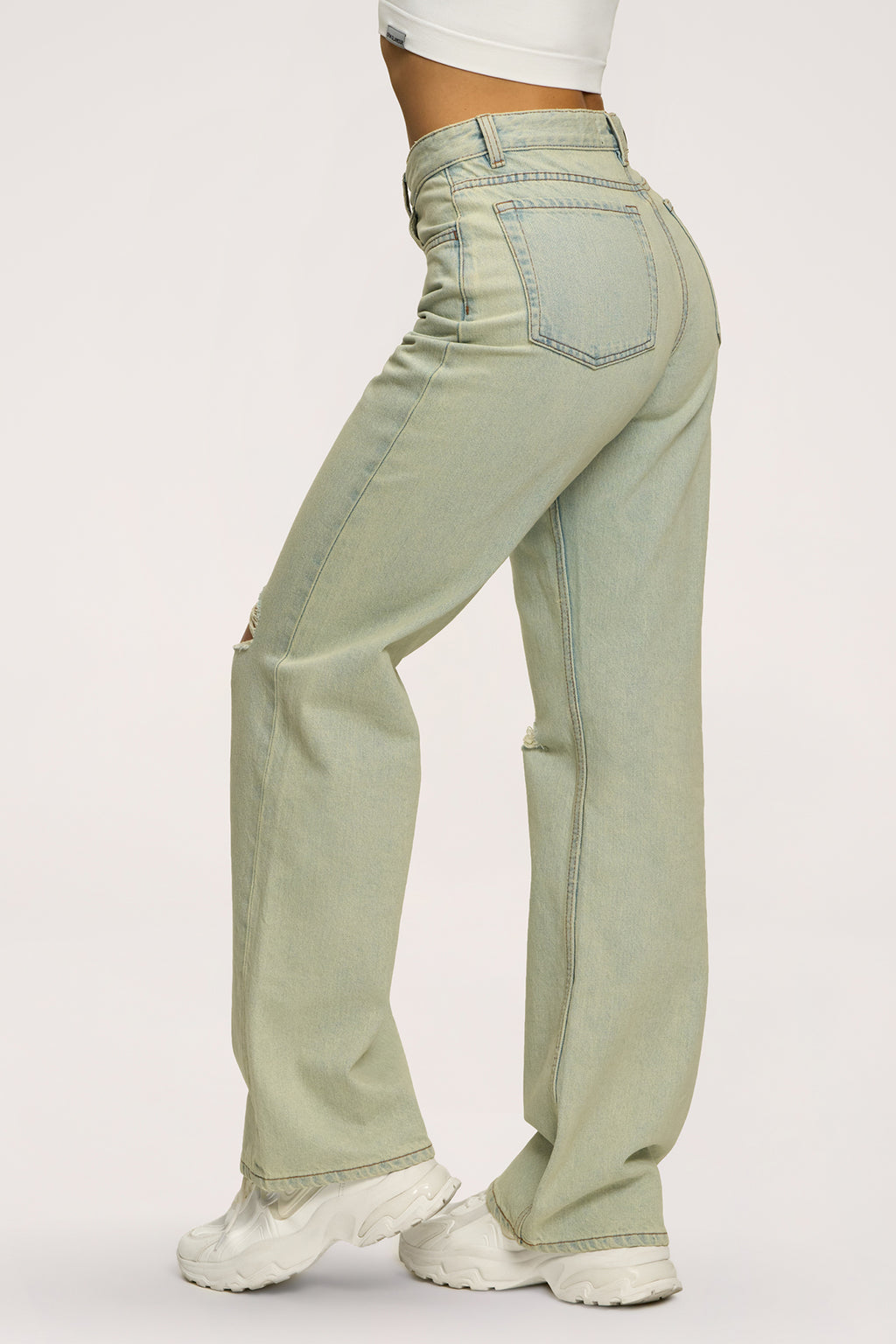 Traperice wide relaxed light green