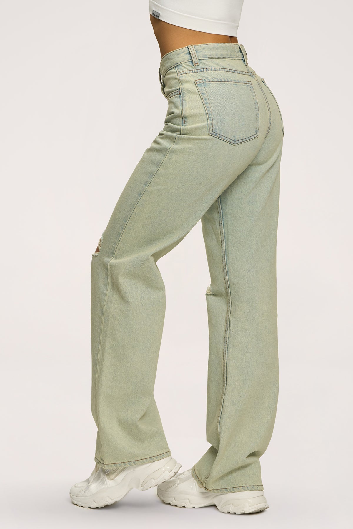 Traperice wide relaxed light green