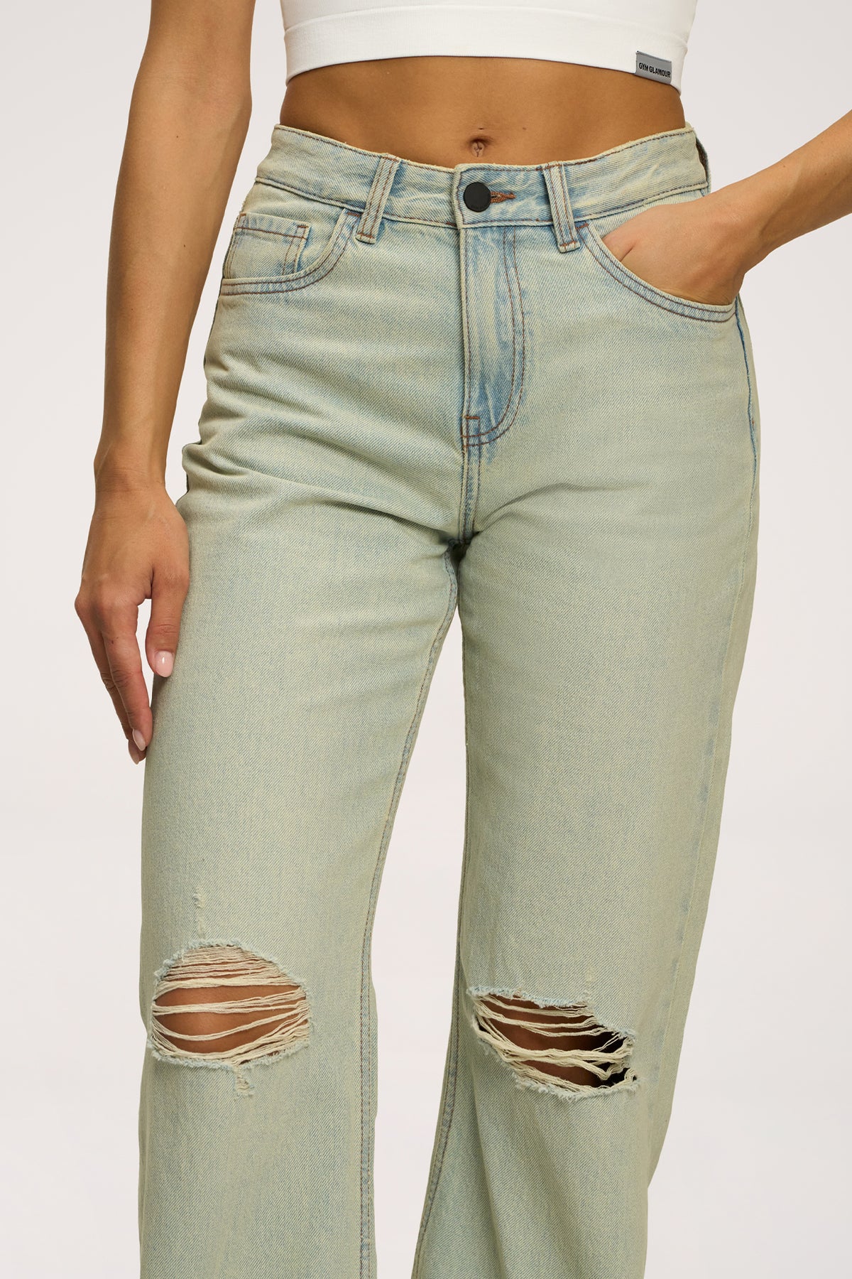 Traperice wide relaxed light green