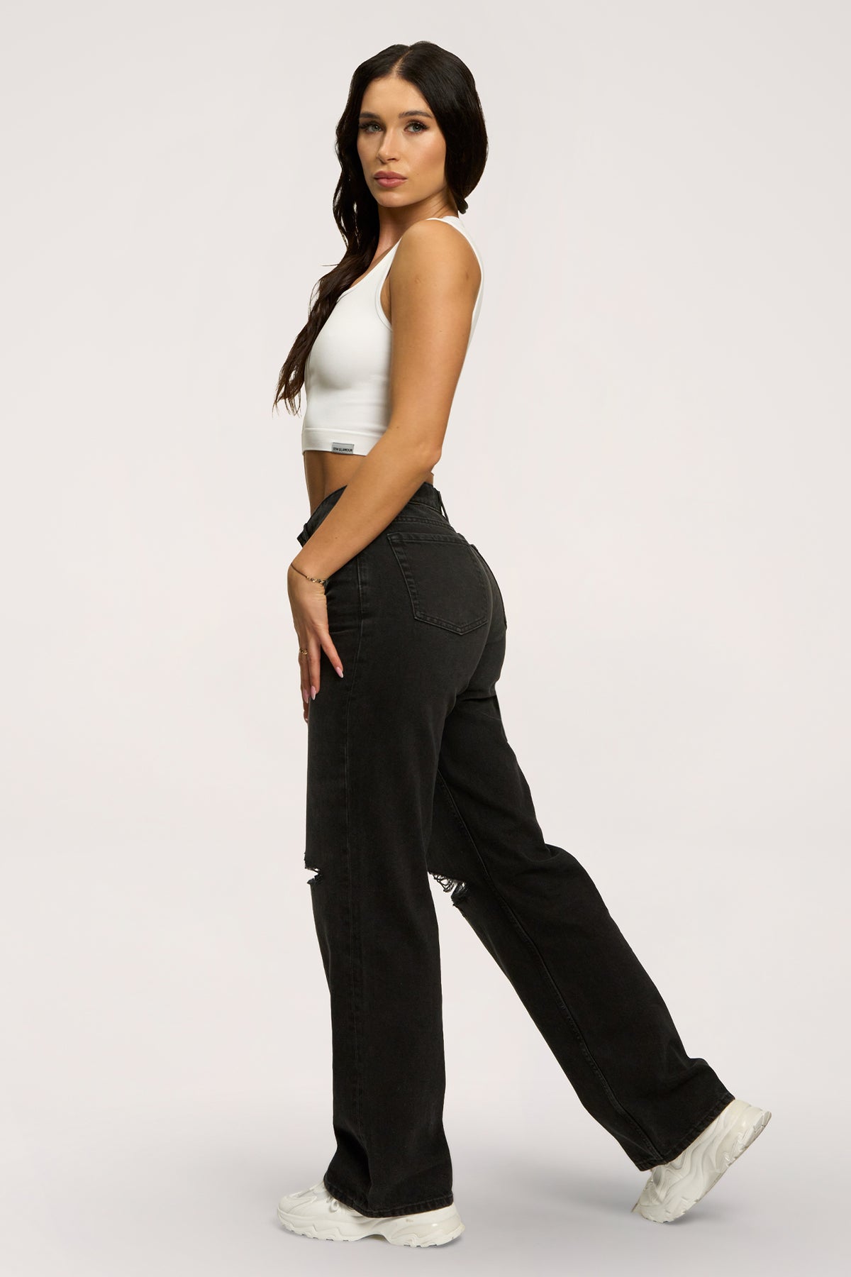 Traperice wide relaxed black