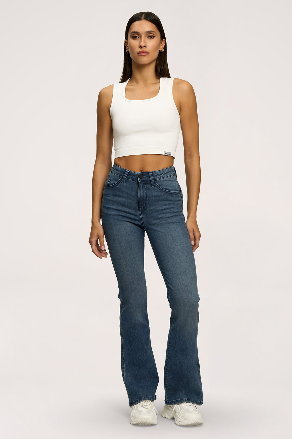 Zvonolike traperice perfect slim navy blue