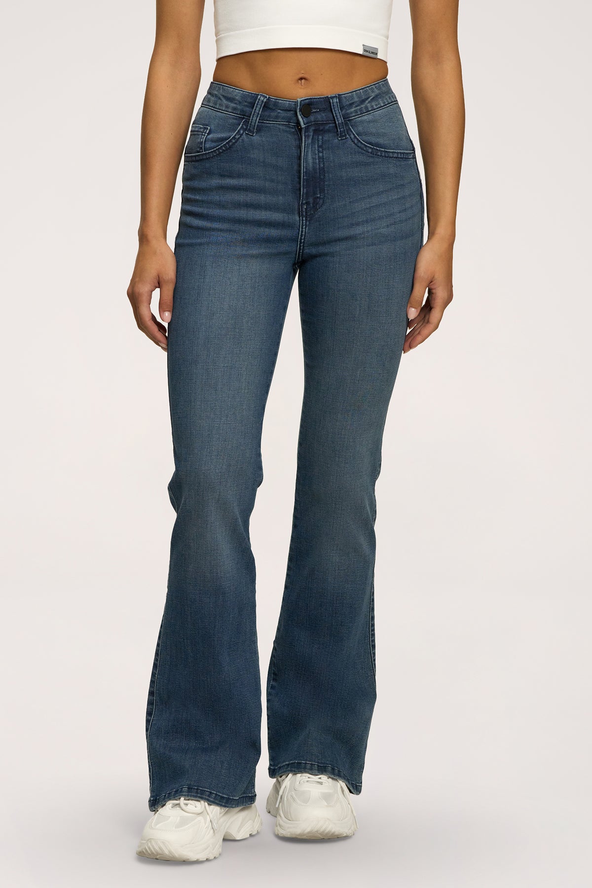 Zvonolike traperice perfect slim navy blue