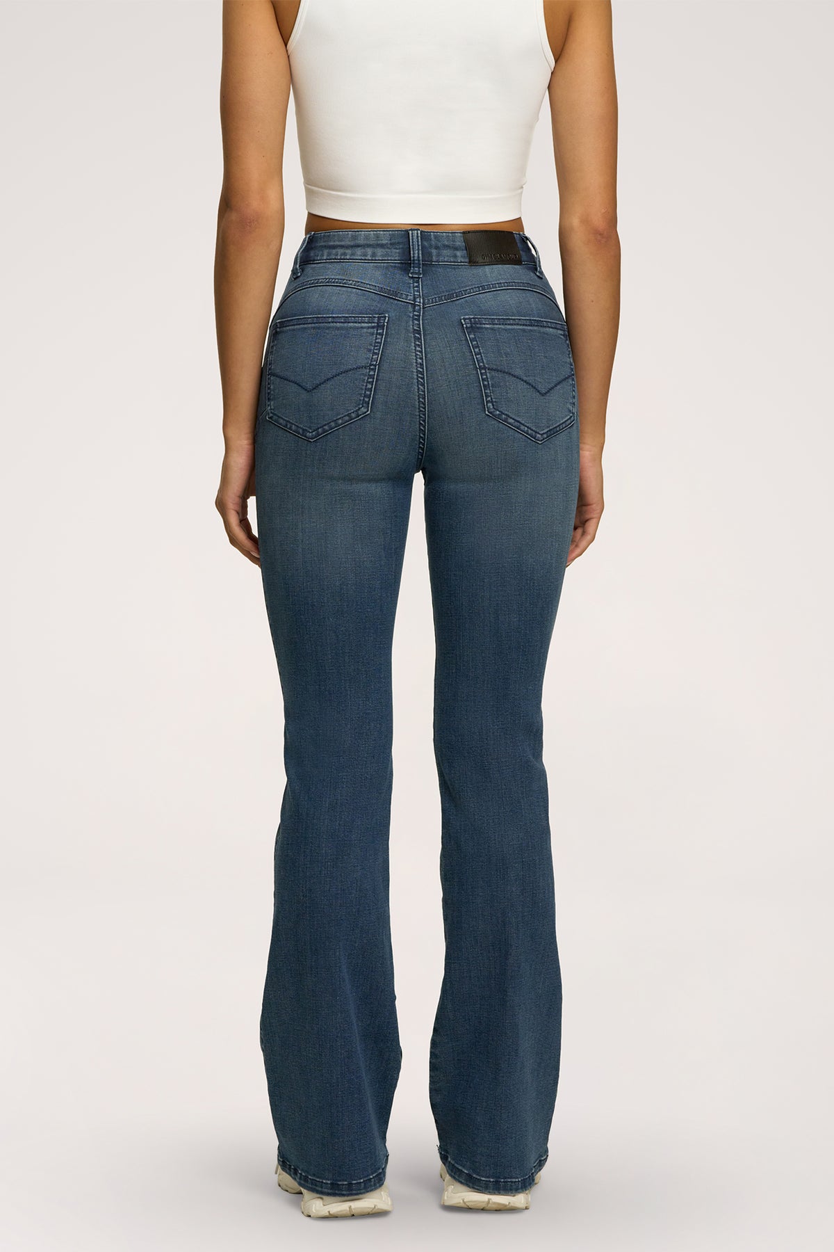 Zvonolike traperice perfect slim navy blue