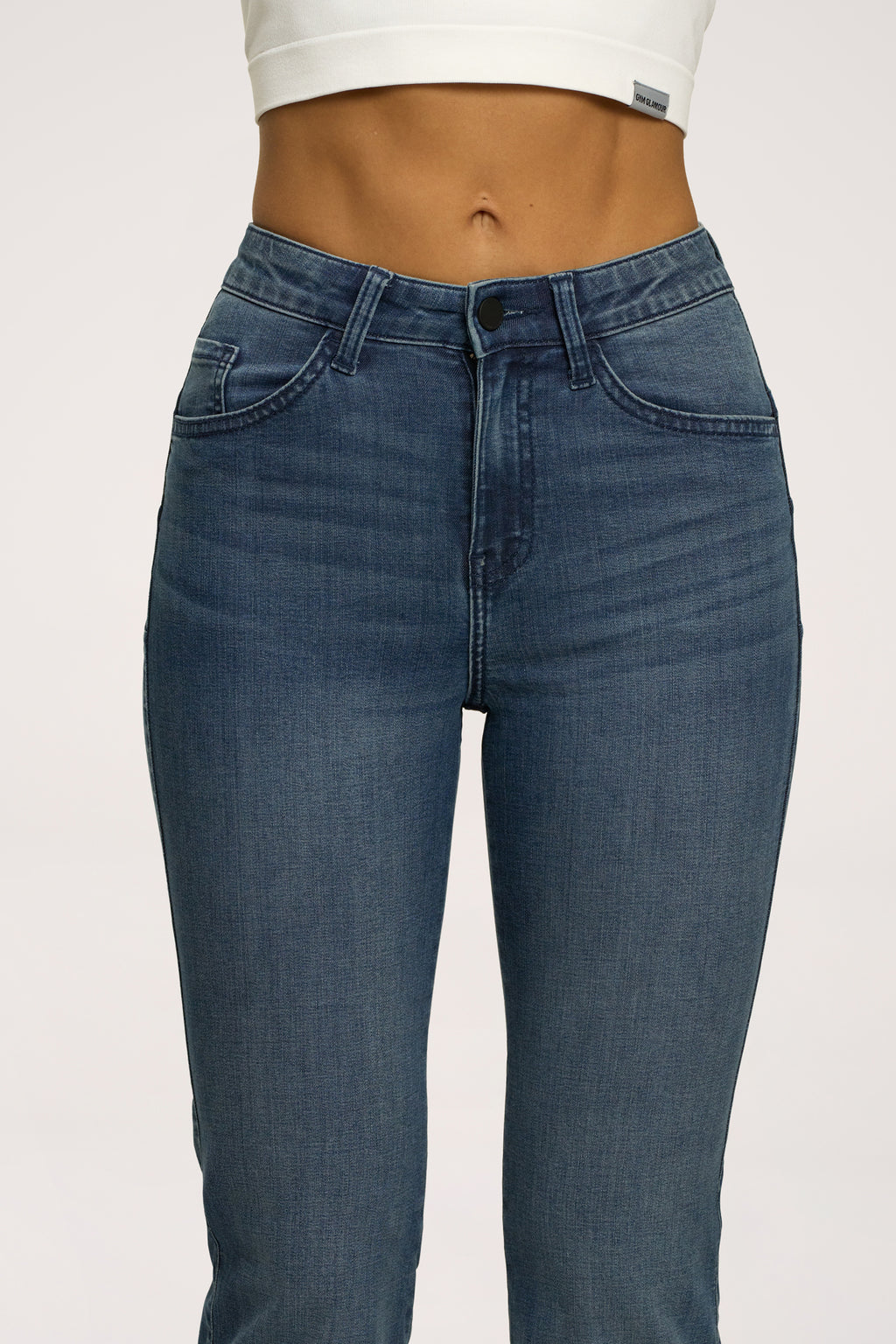 Zvonolike traperice perfect slim navy blue
