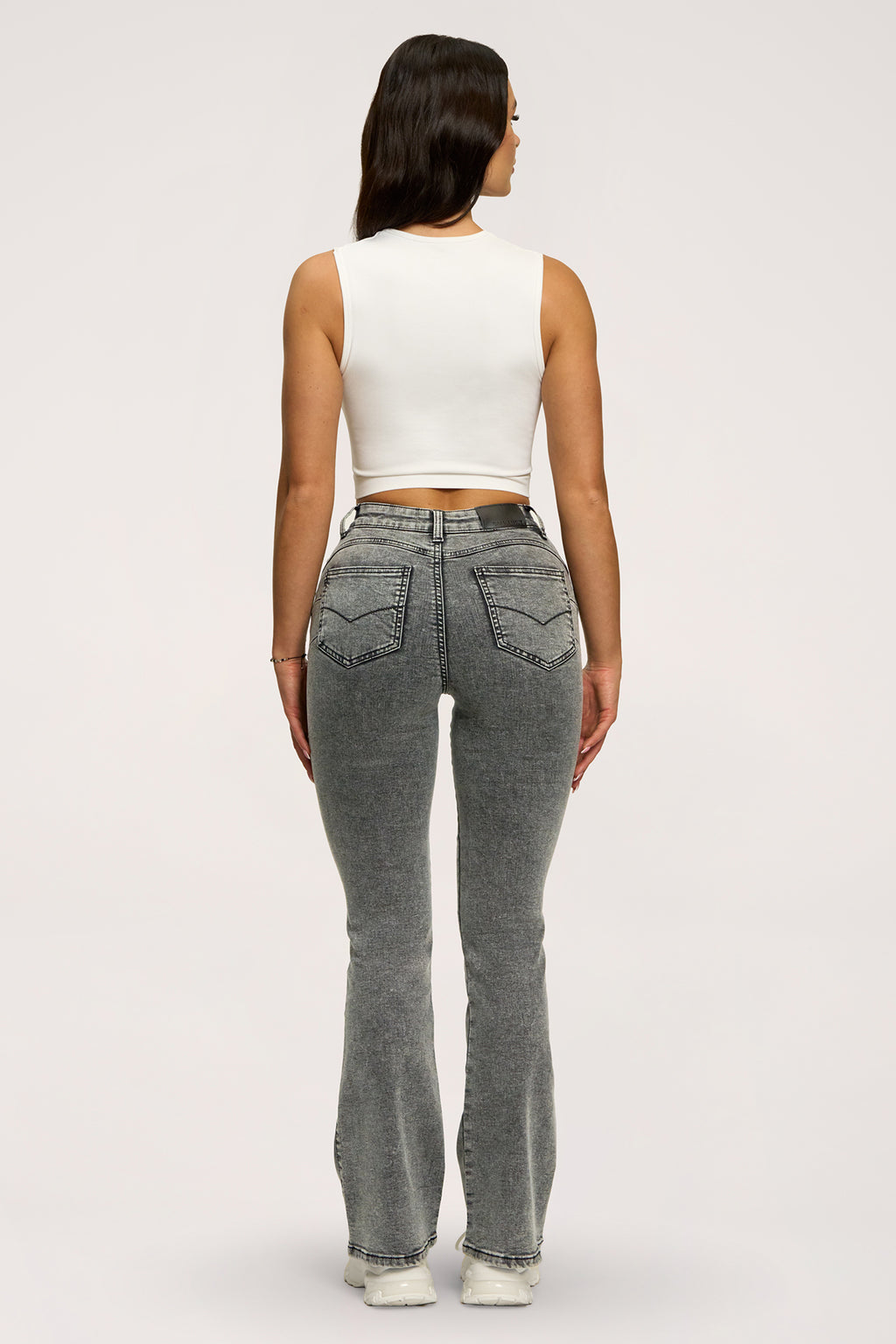 Zvonolike traperice perfect slim light grey