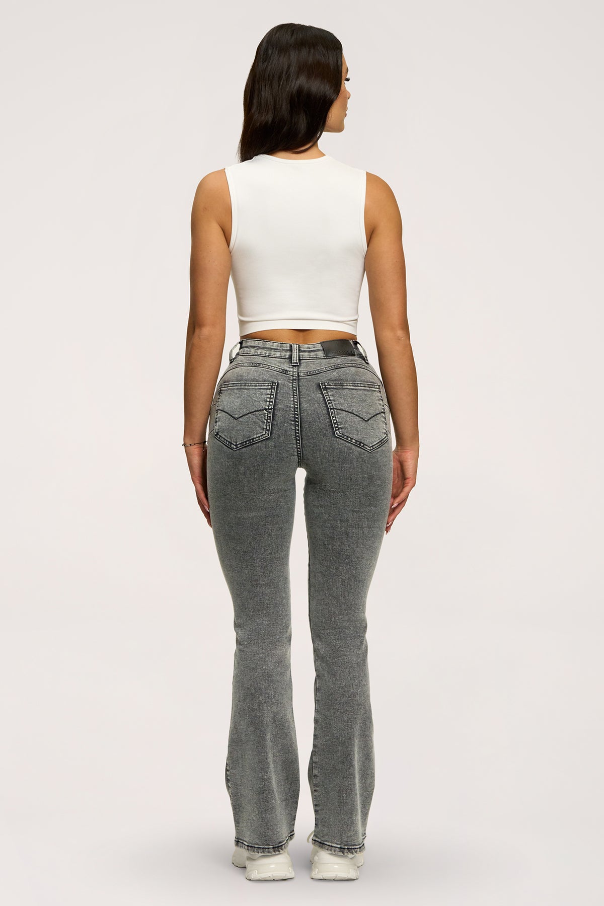 Zvonolike traperice perfect slim light grey