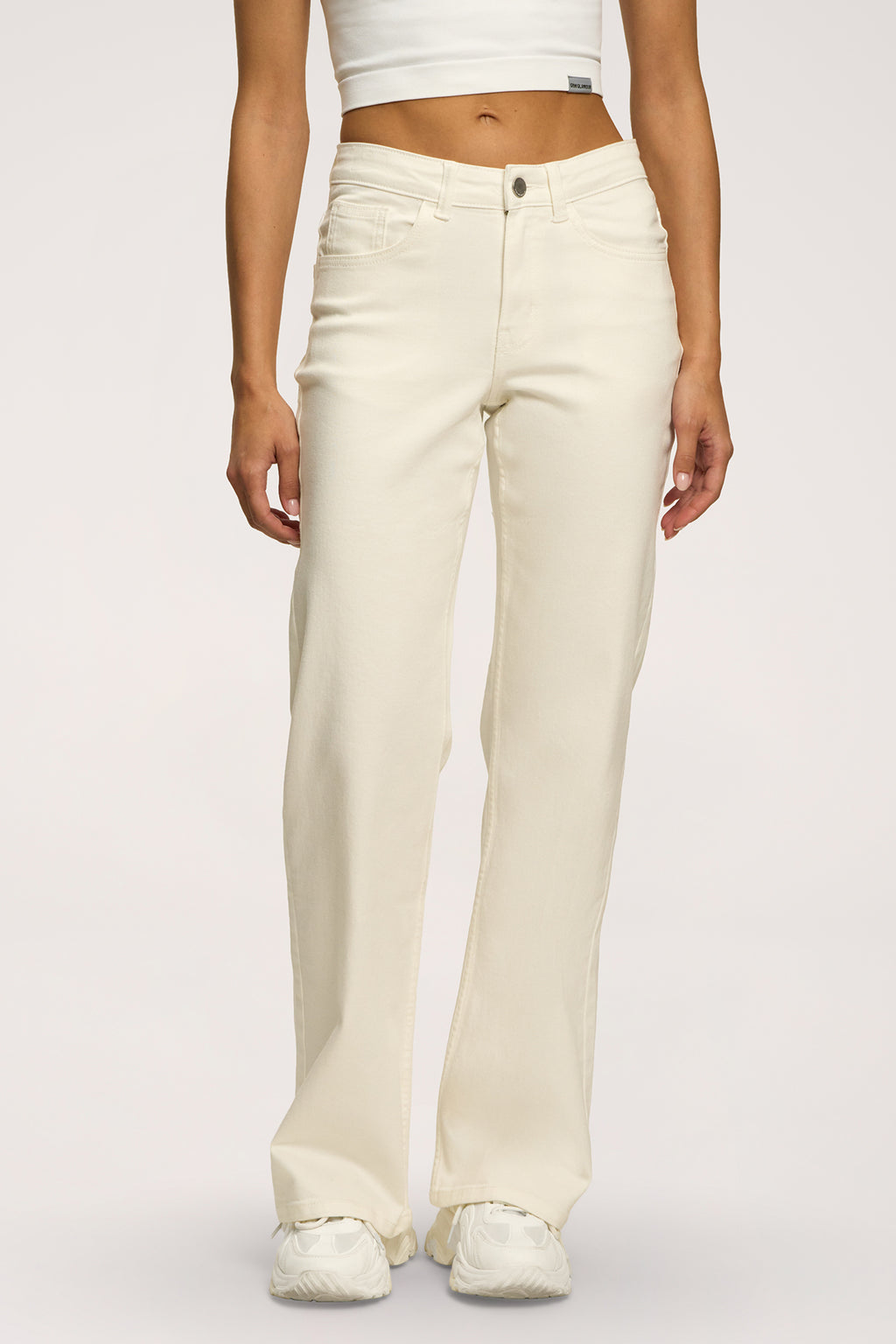 Wide traperice s niskim strukom off white