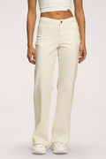 Wide traperice s niskim strukom off white