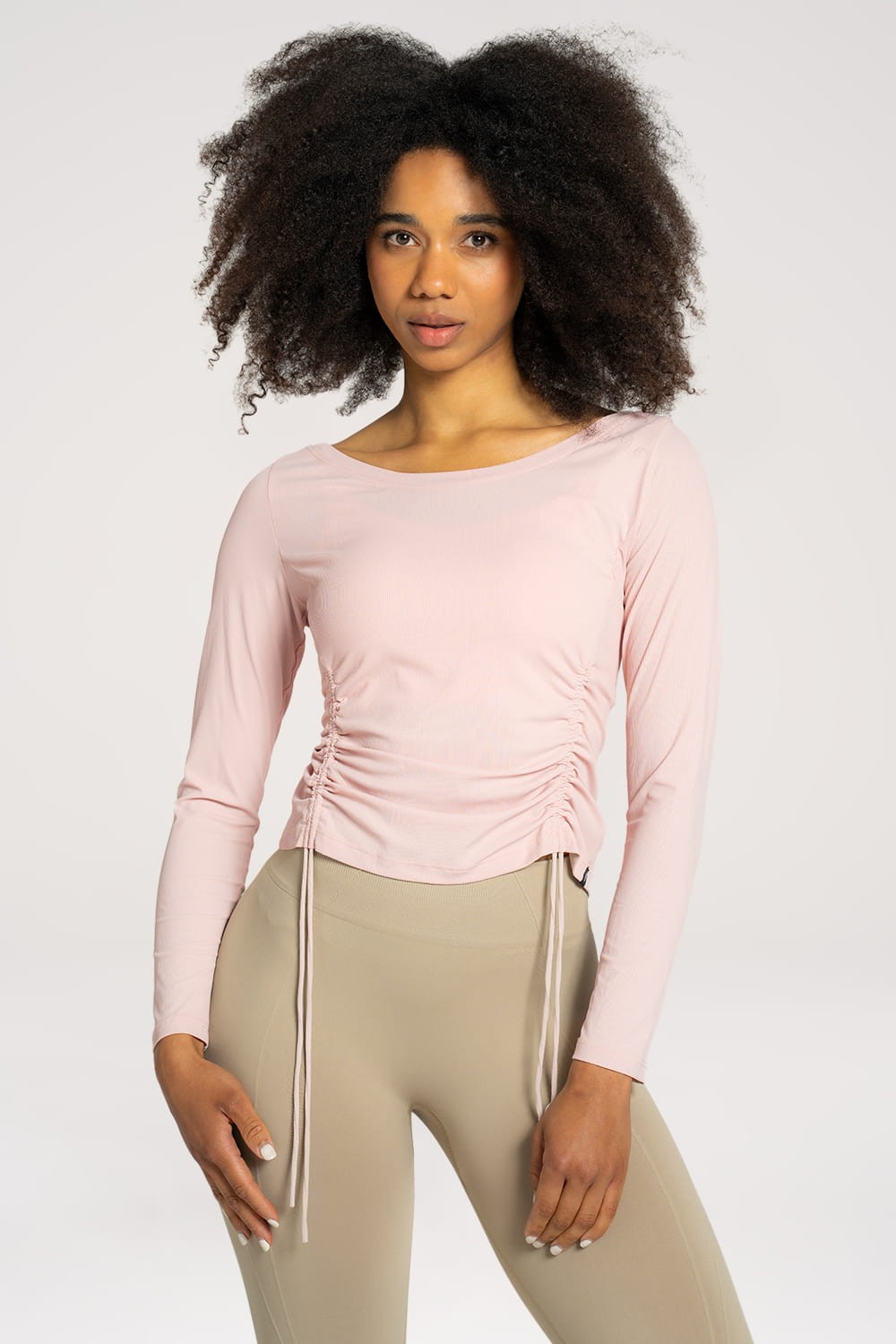 Podesiva majica s dugim rukavima pink