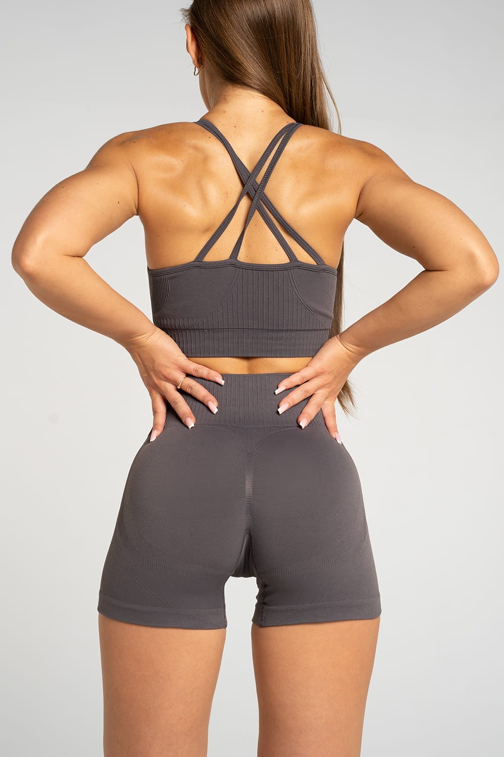 Kratke hlačice push up 2.0 dark silver