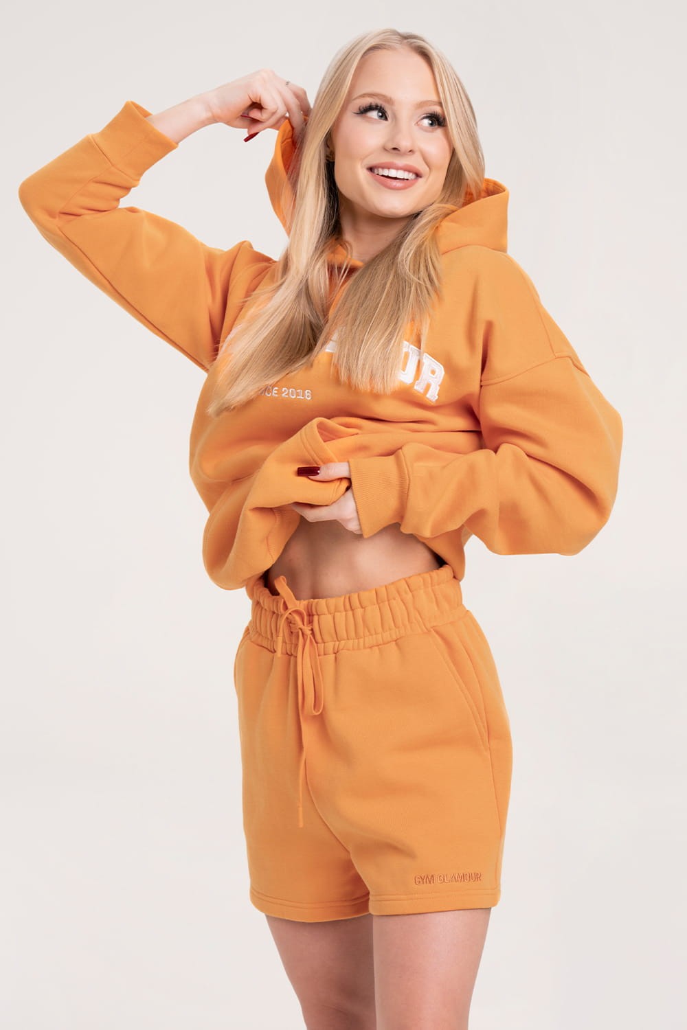 Kratke hlače od trenirke tangerine