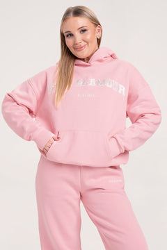 College hoodie bubble gum
