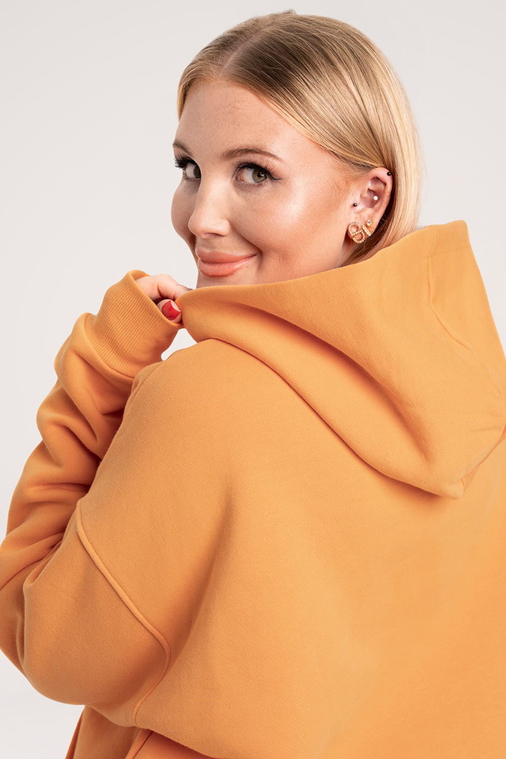 College hoodie tangerine