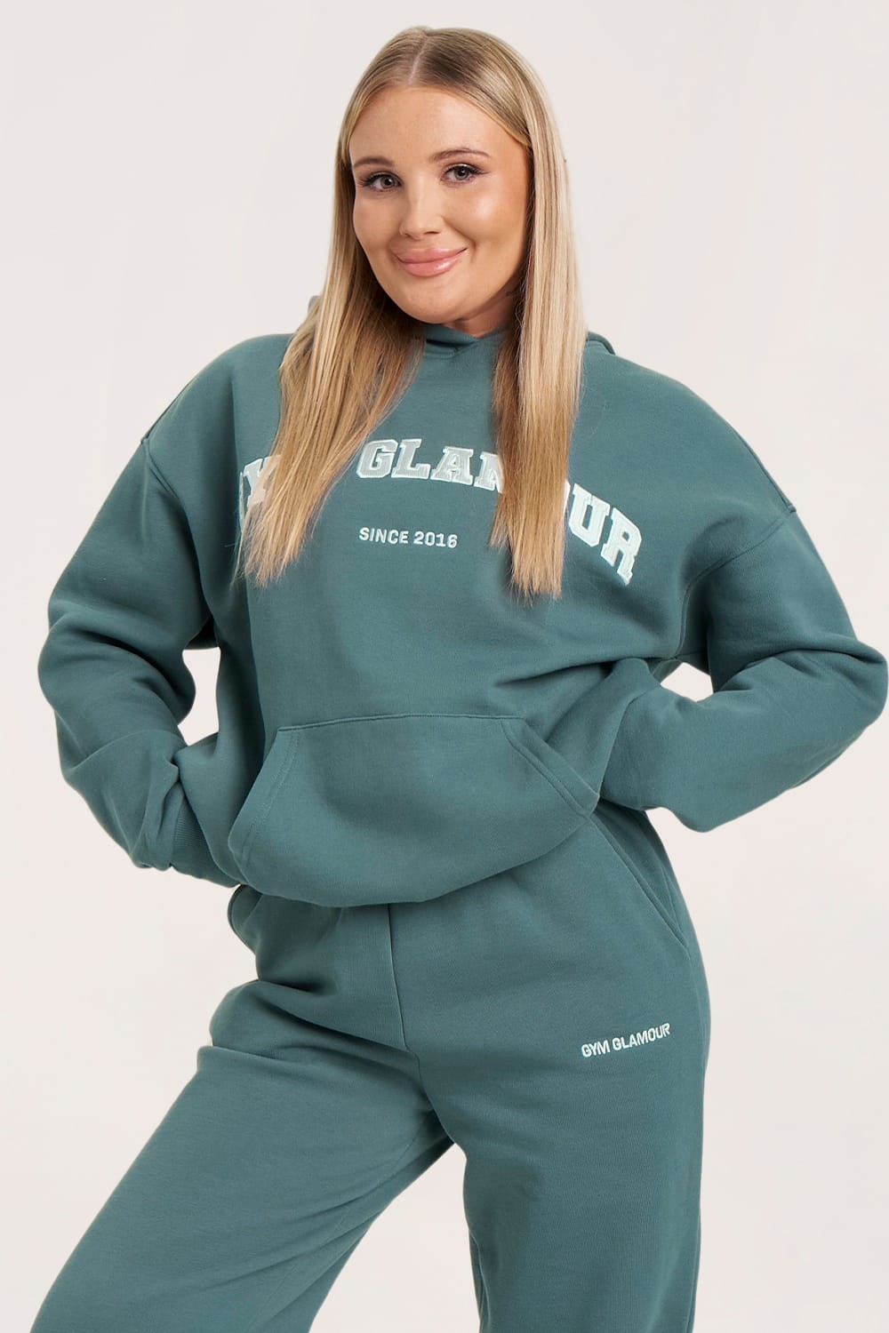 Bluza college ocean glow