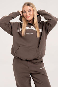 Hoodie college chocolate