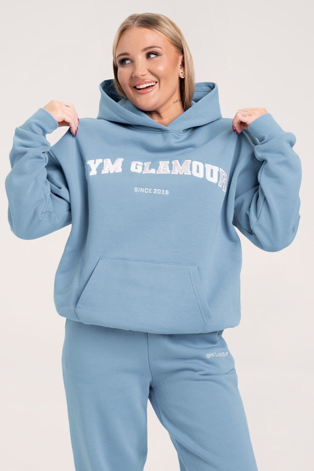 College hoodie sky blue
