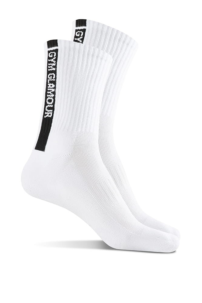 Duge čarape STRIPE bijele 2-pak - vel. 37-40