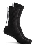 Duge čarape STRIPE crne 2-pak - vel. 37-40