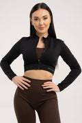 Bešavna jakna na zatvarač black