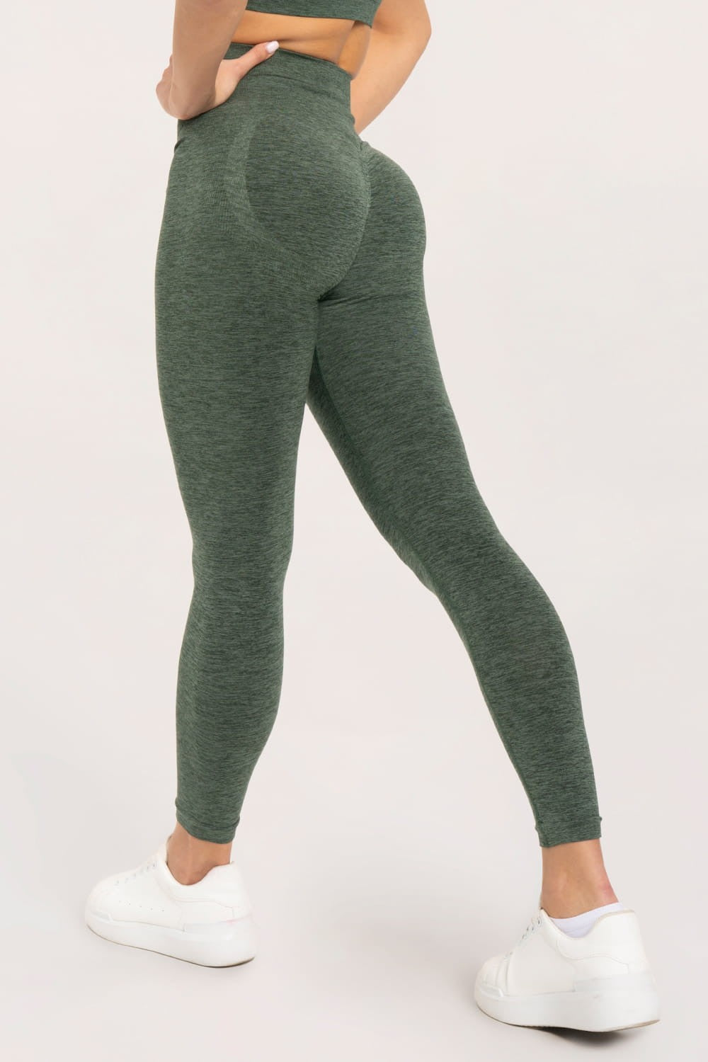 Tajice seamless push up green