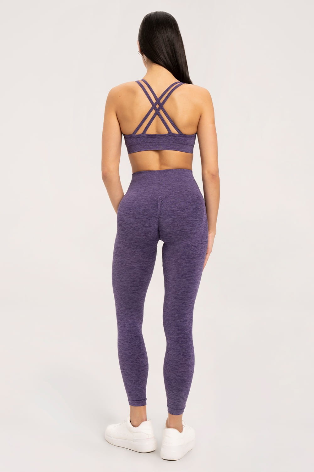 Tajice seamless push up plum