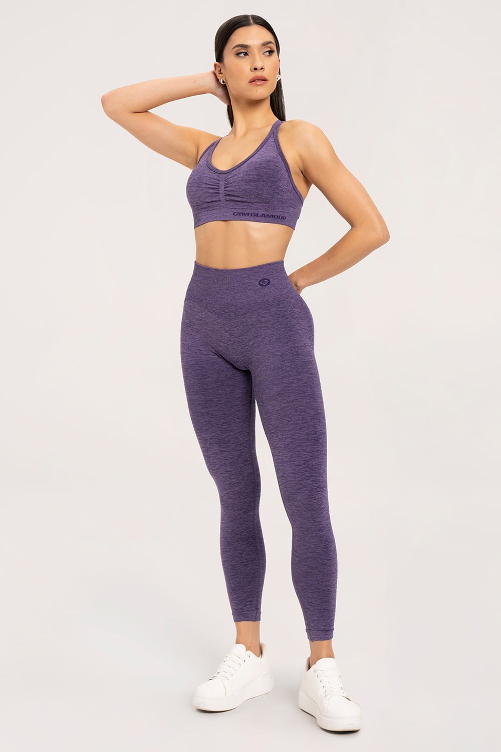 Tajice seamless push up plum