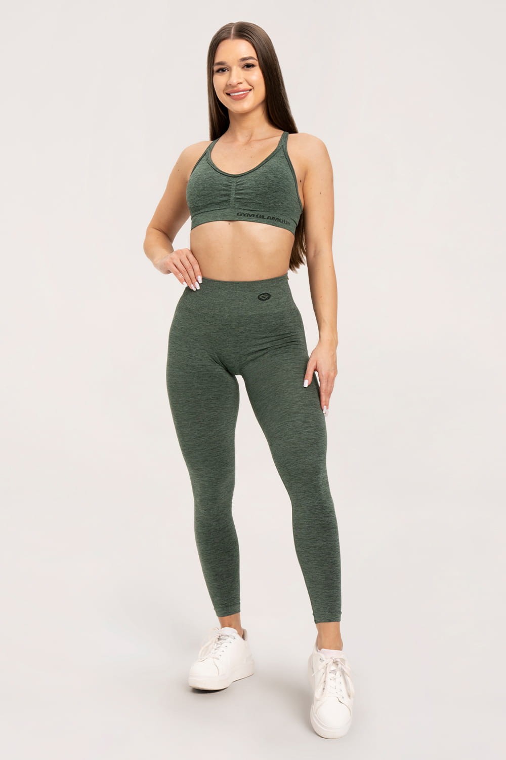 Tajice seamless deep push up green