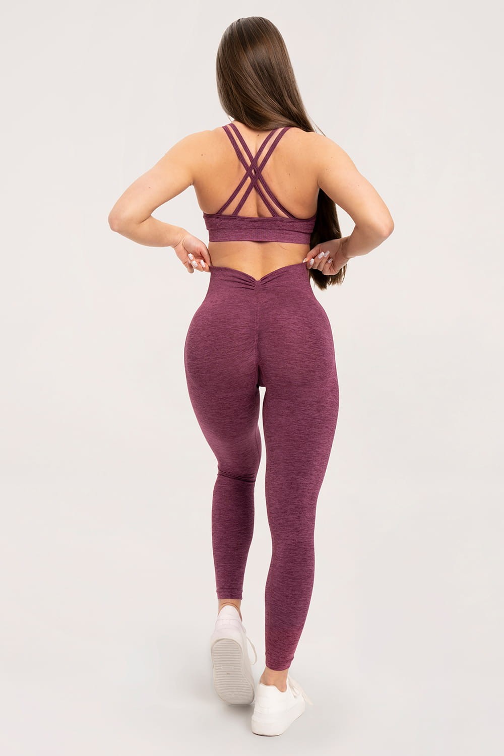 Tajice seamless deep push up cherry