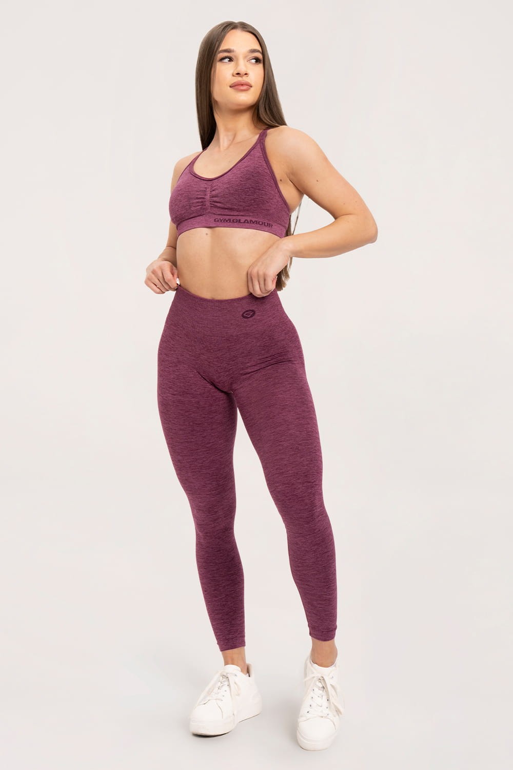 Tajice seamless deep push up cherry