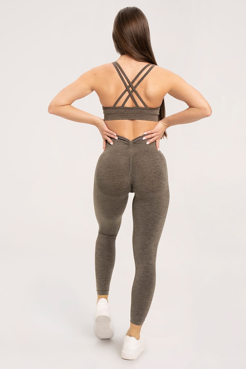 Tajice seamless deep push up espresso