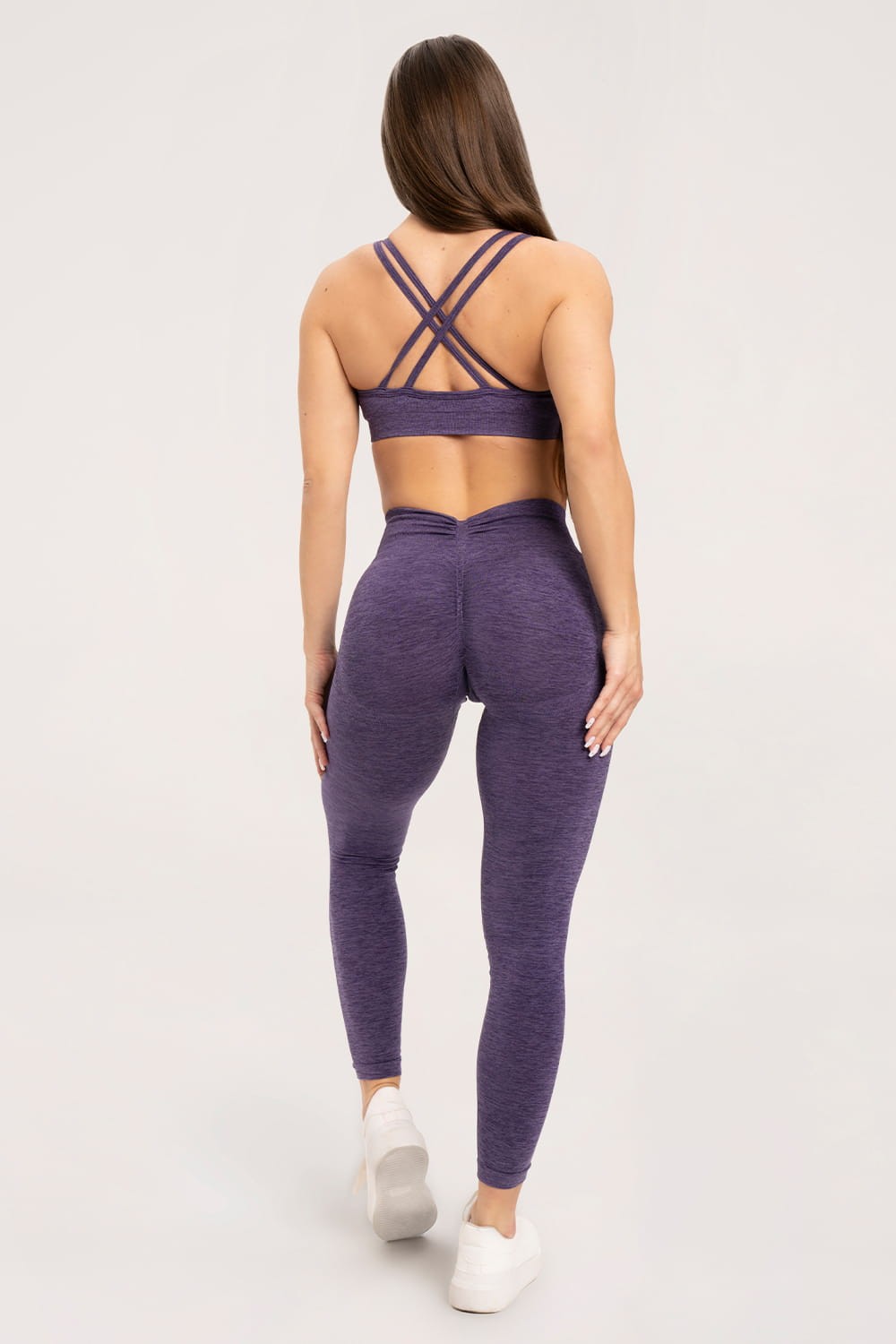 Tajice seamless deep push up plum