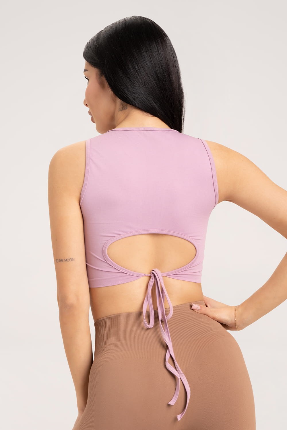 Top na vezanje pink