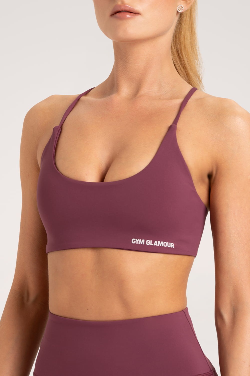 Grudnjak open back twist bordo