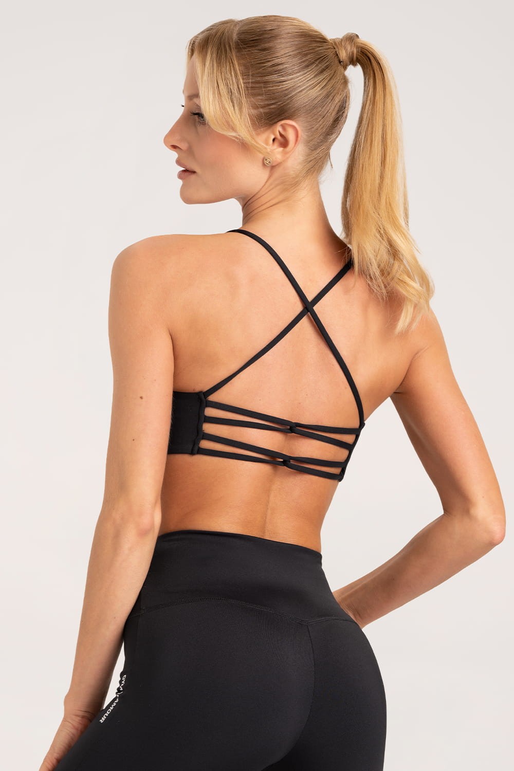 Grudnjak open back twist black
