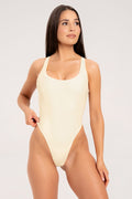 Jednodijelni kupaći kostim Malibu High Cut off white