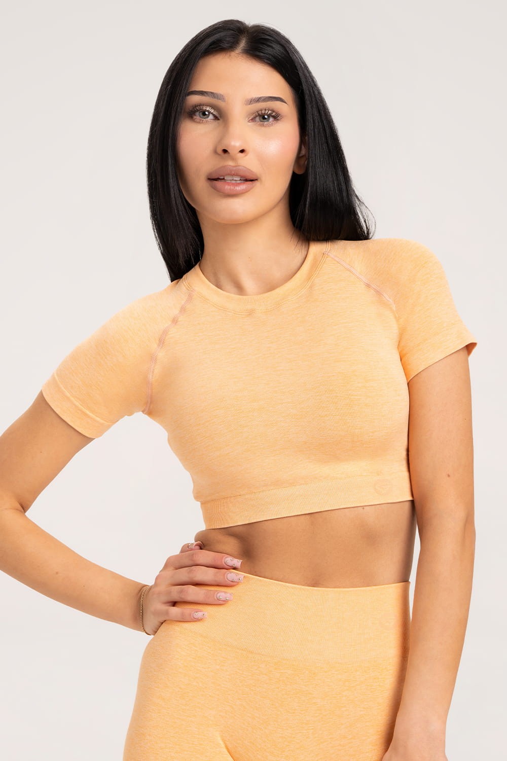 Seamless rashguard peach