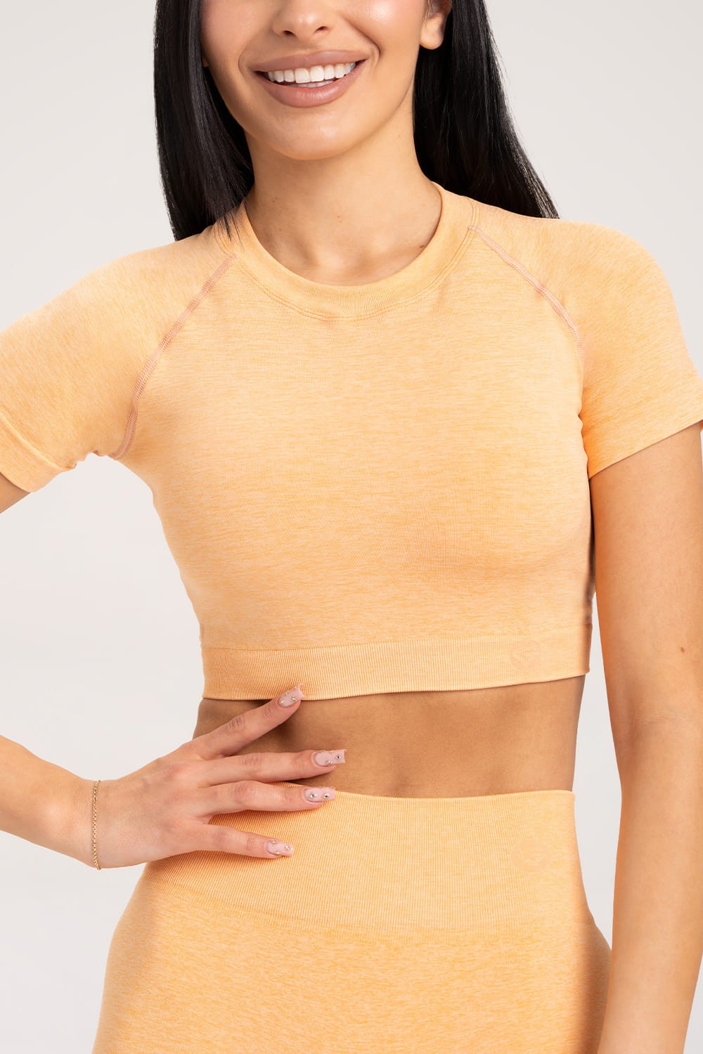 Seamless rashguard peach